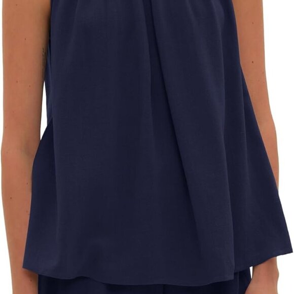 Dresses & Skirts - Women Linen Shorts Set 2 Piece Summer Casual Sleeveless Halter Neck Outfit